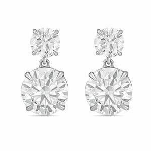 NEW DIANA M JEWELS women's round lab-grown diamond stud earrings (12.00 ct tcw)